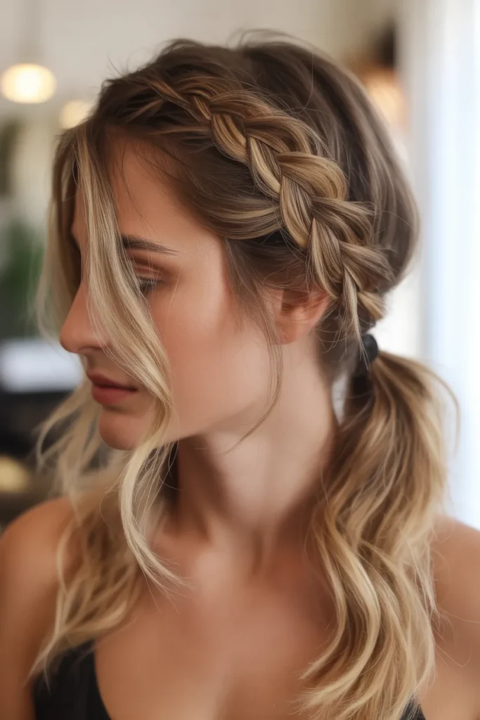 Braided Crown Pony