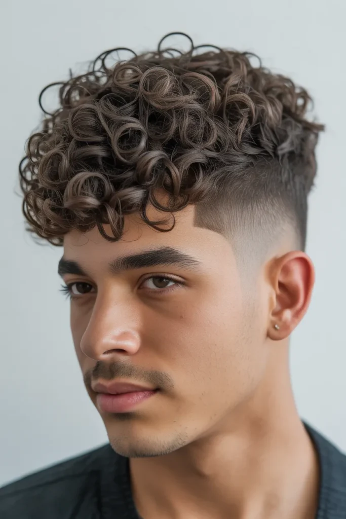 Curly Taper Fade