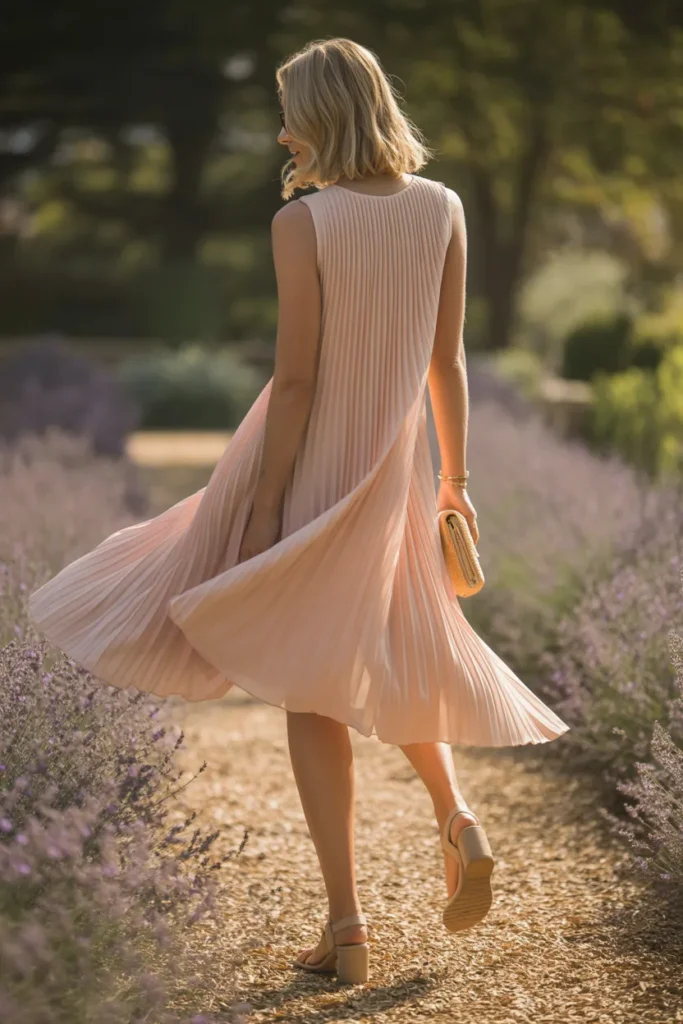 Pleated Swing Dress