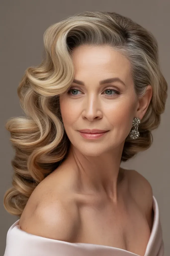Side-Swept Curls