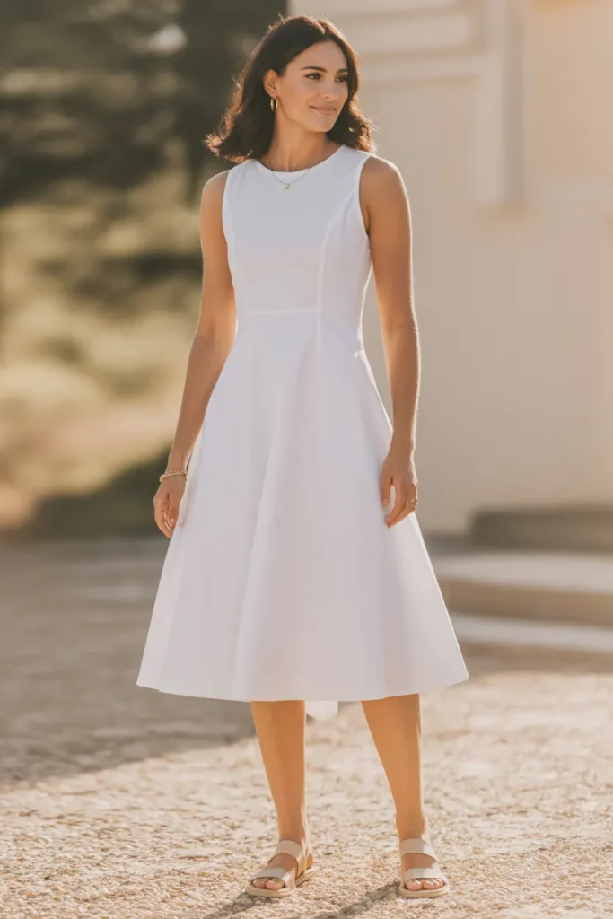 Sleeveless A-Line Dress