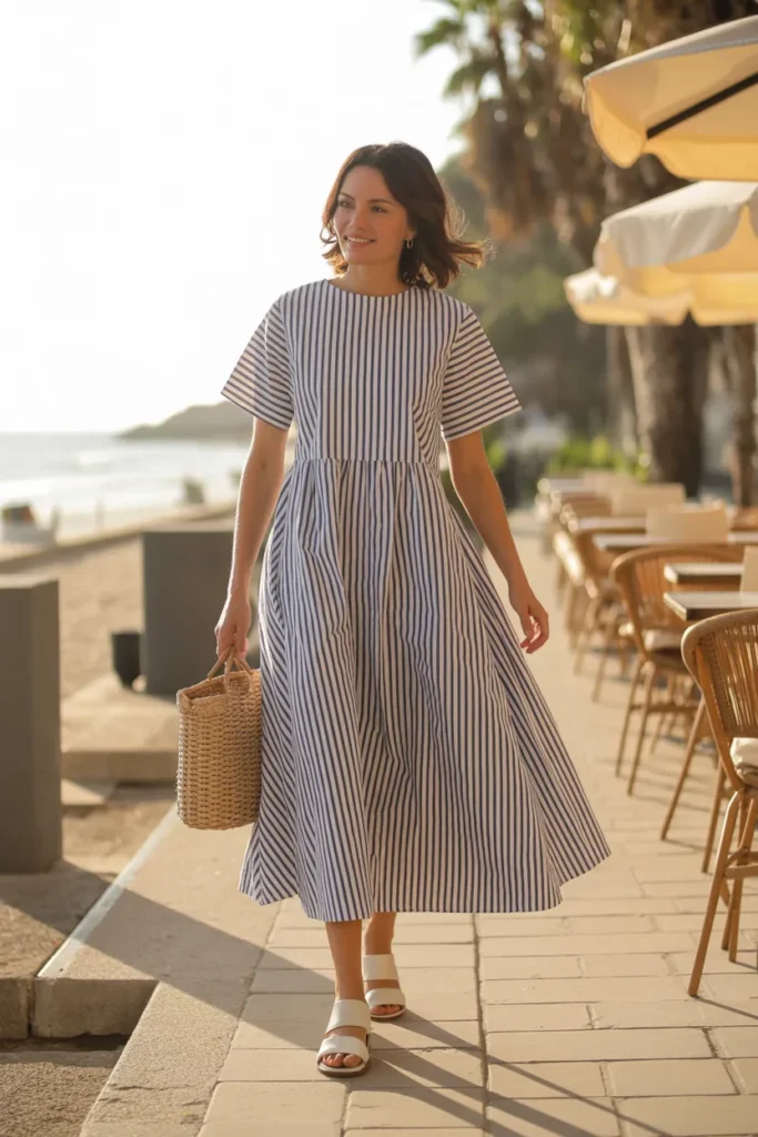Striped Cotton Dress
