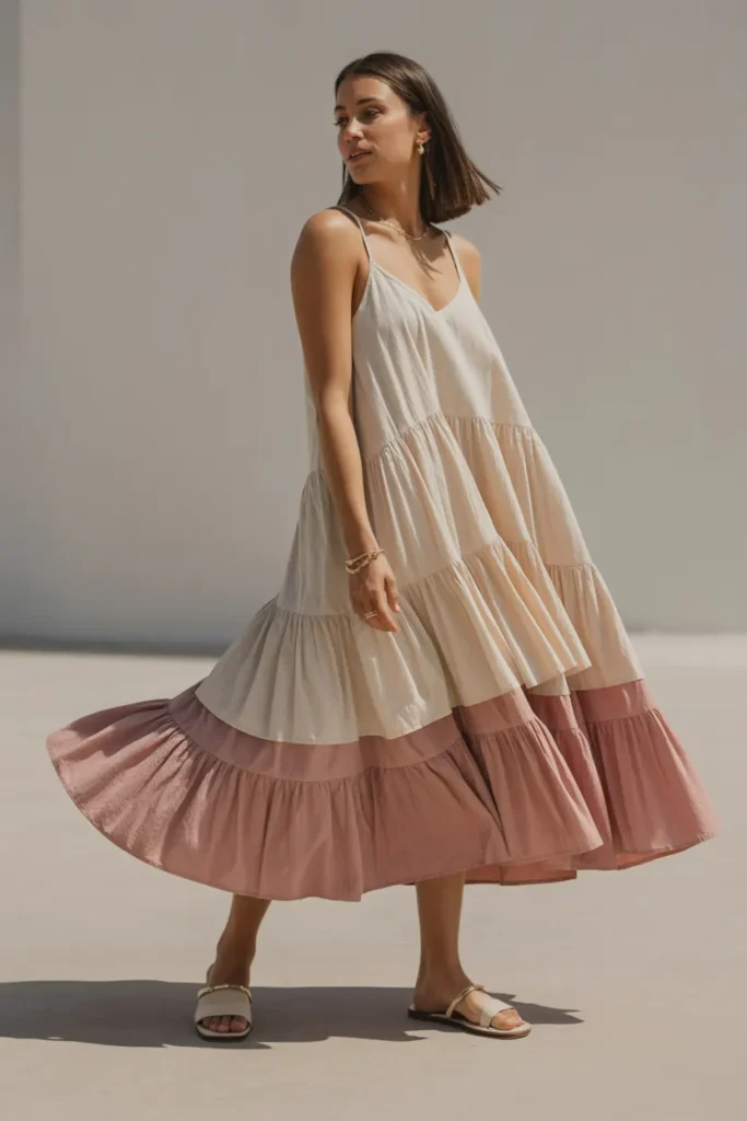 Tiered Cotton Maxi