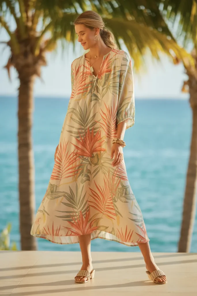 Tropical Print Dress