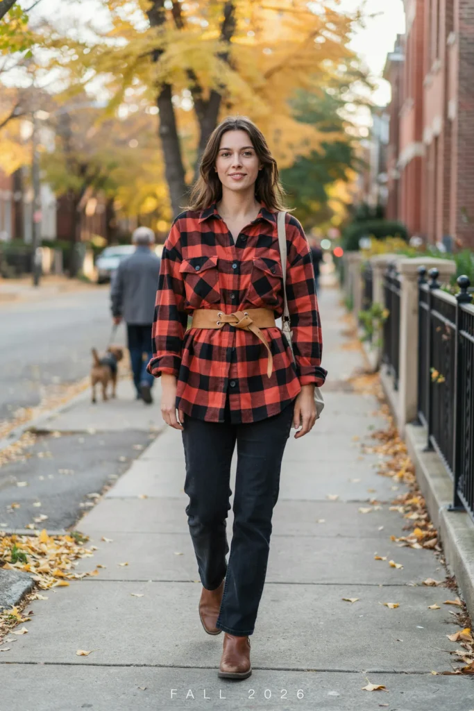 Belted Flannel Waist