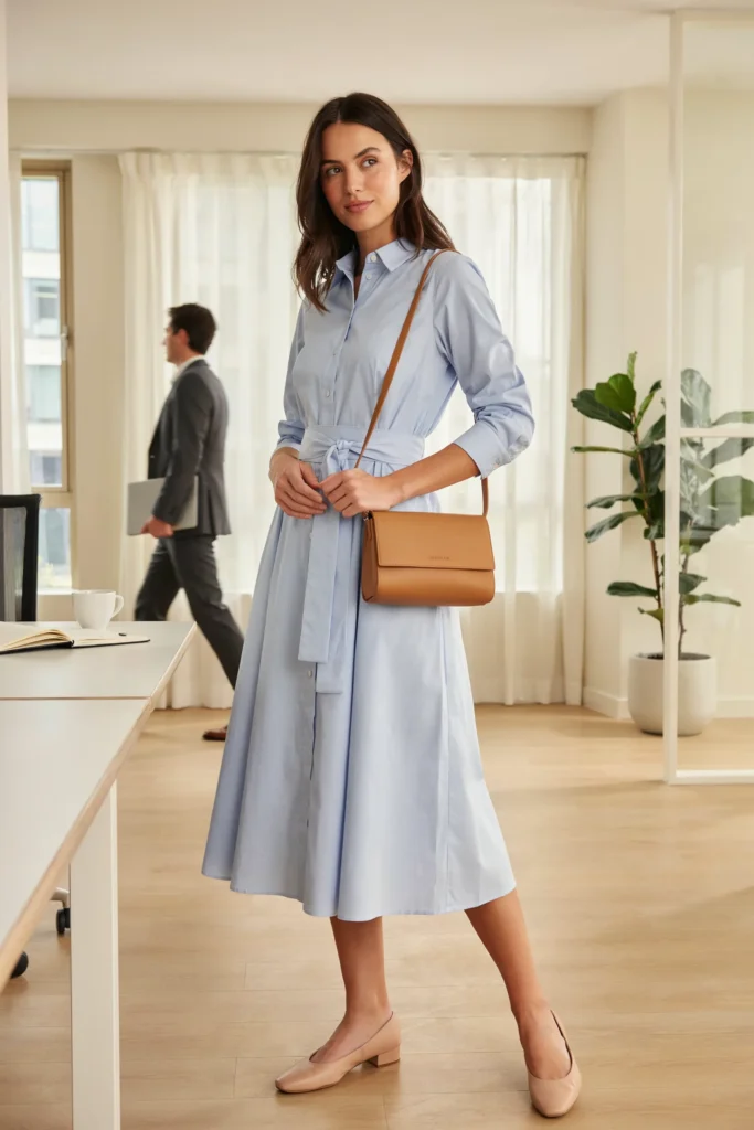 Belted Shirt Dress