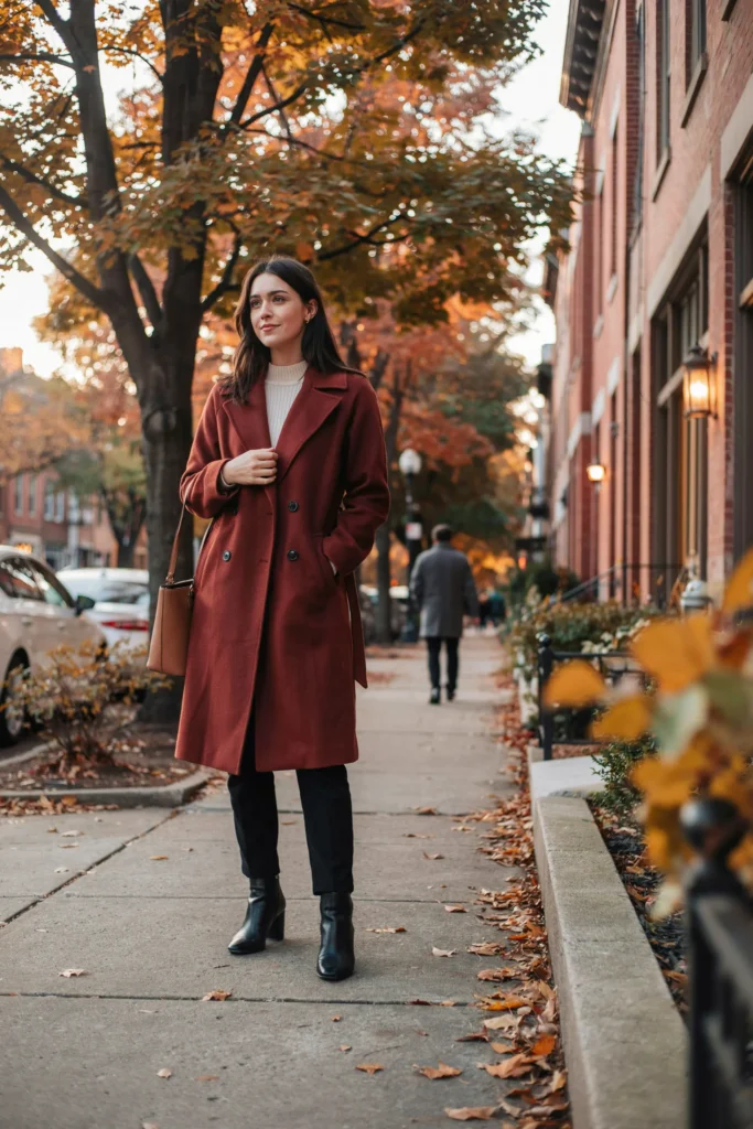 Burgundy Statement Coat