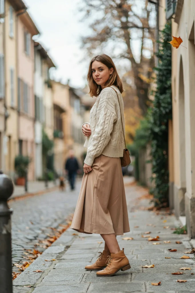 Cream Sweater Midi