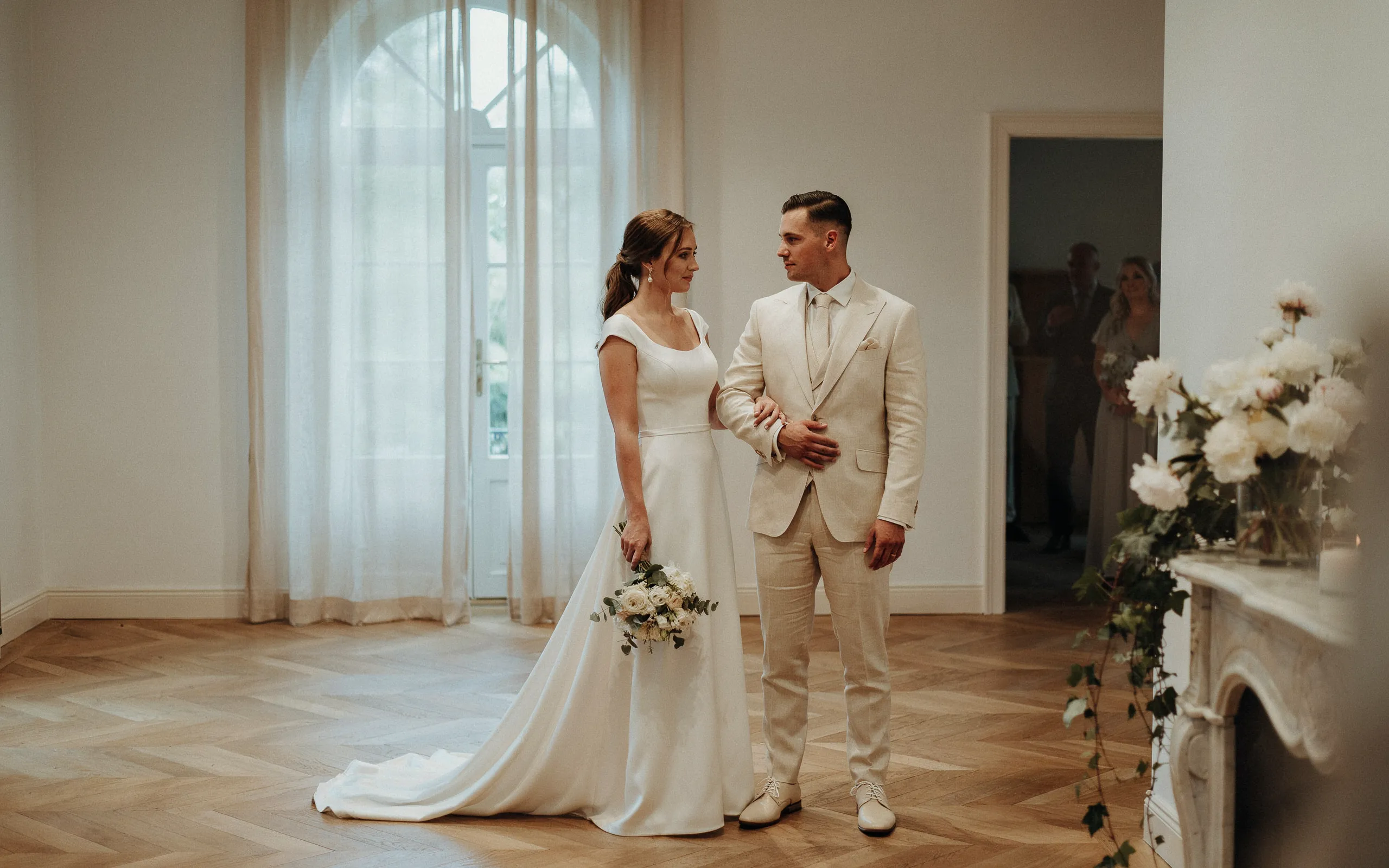 Elegant Ivory Matching Gown