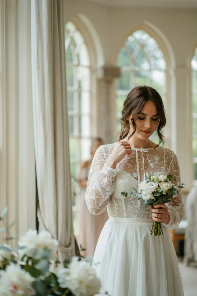 Embroidered Mesh Sleeves