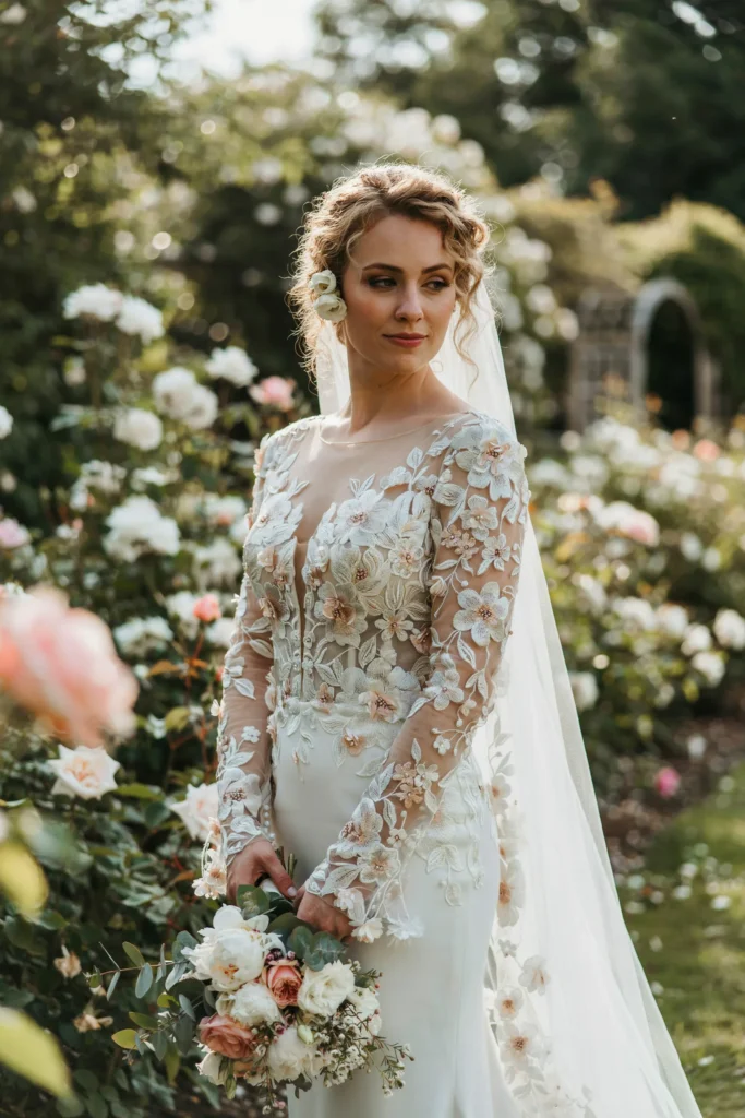 Floral Appliqué Sleeves
