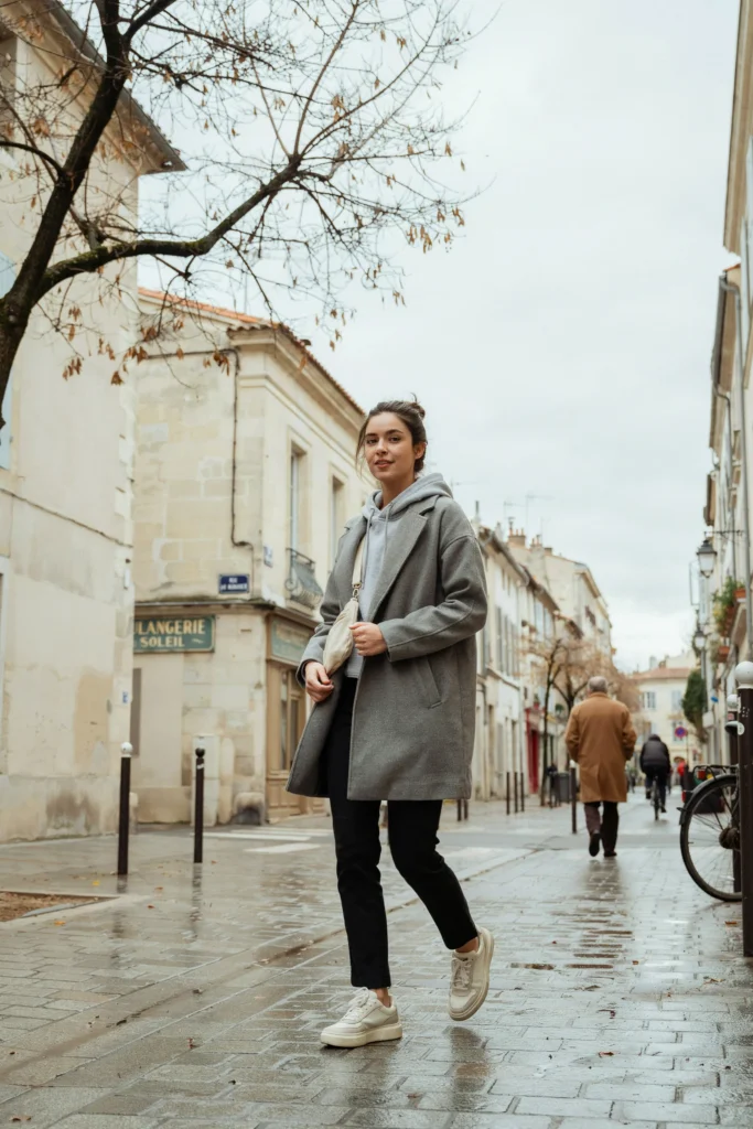 Layered Hoodie Coat