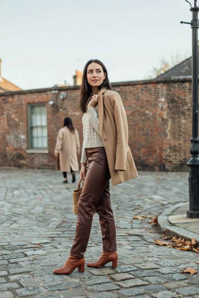 Leather Straight Pants