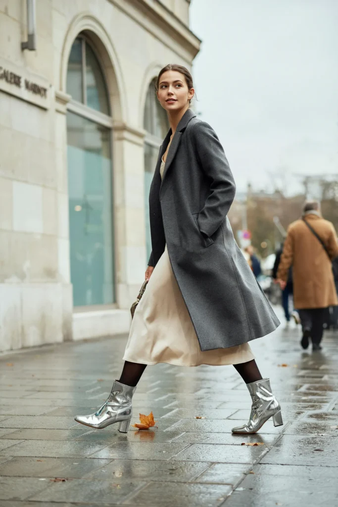 Metallic Accent Boots