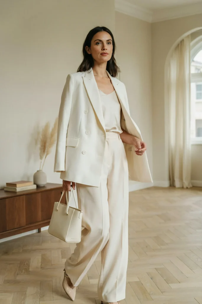 Monochrome Cream Look