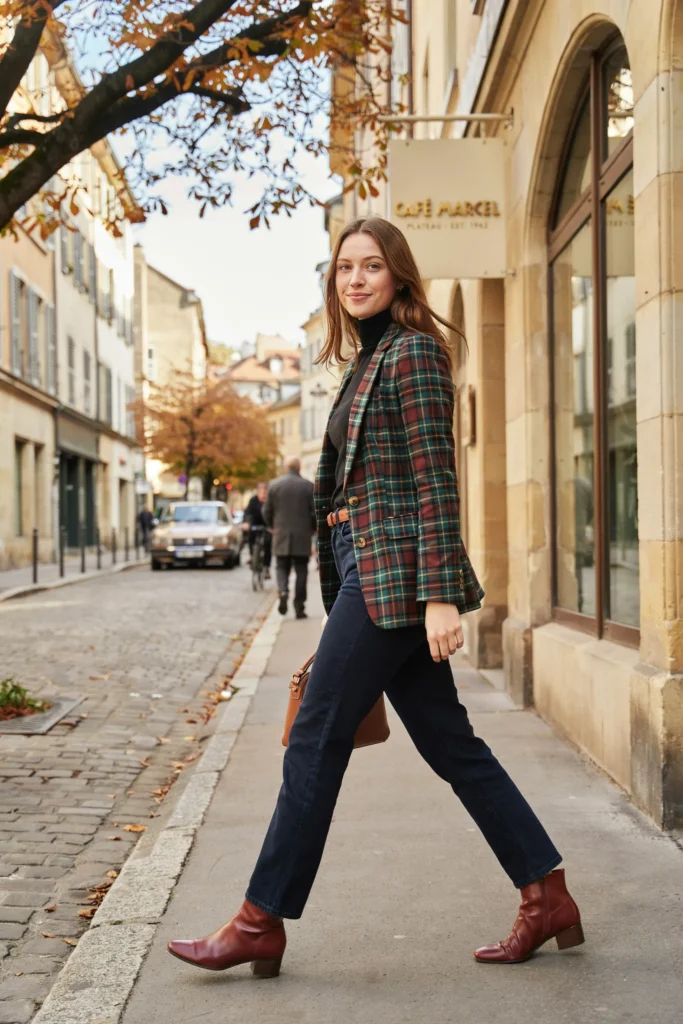 Plaid Blazer Ensemble