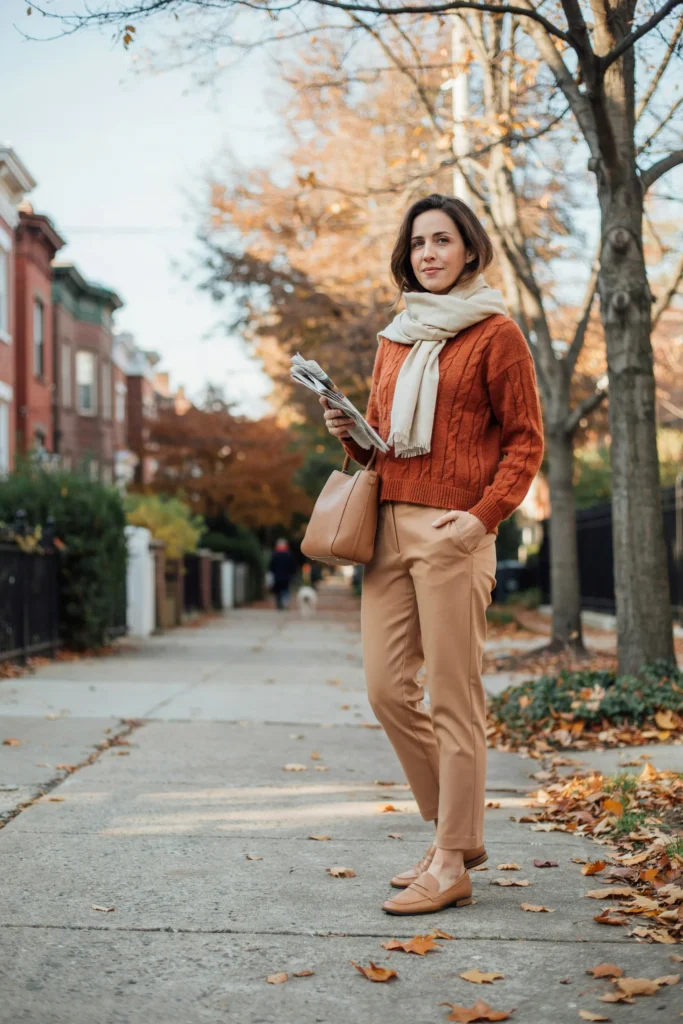 Rust Sweater Outfit