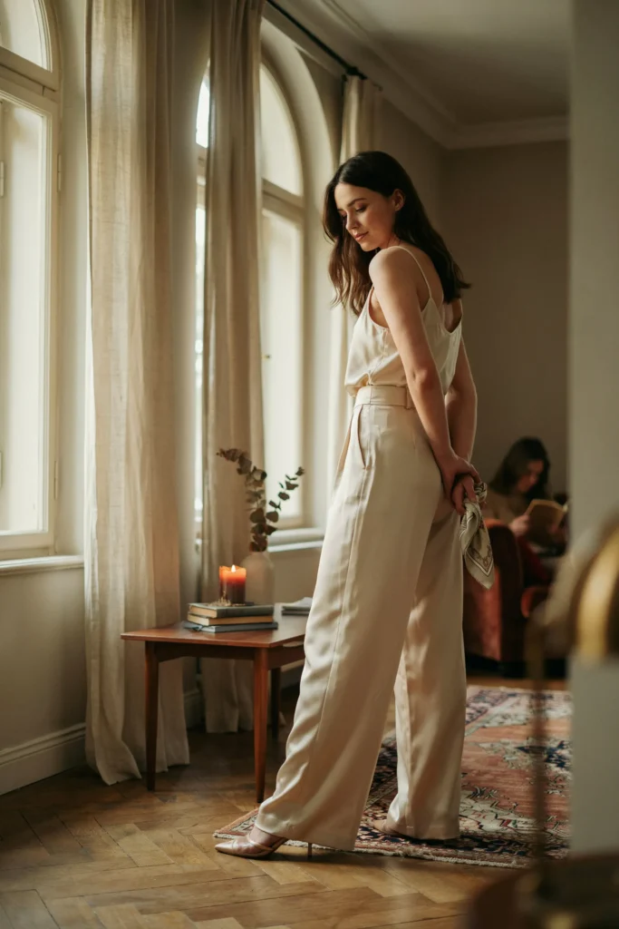 Satin Wide Pants