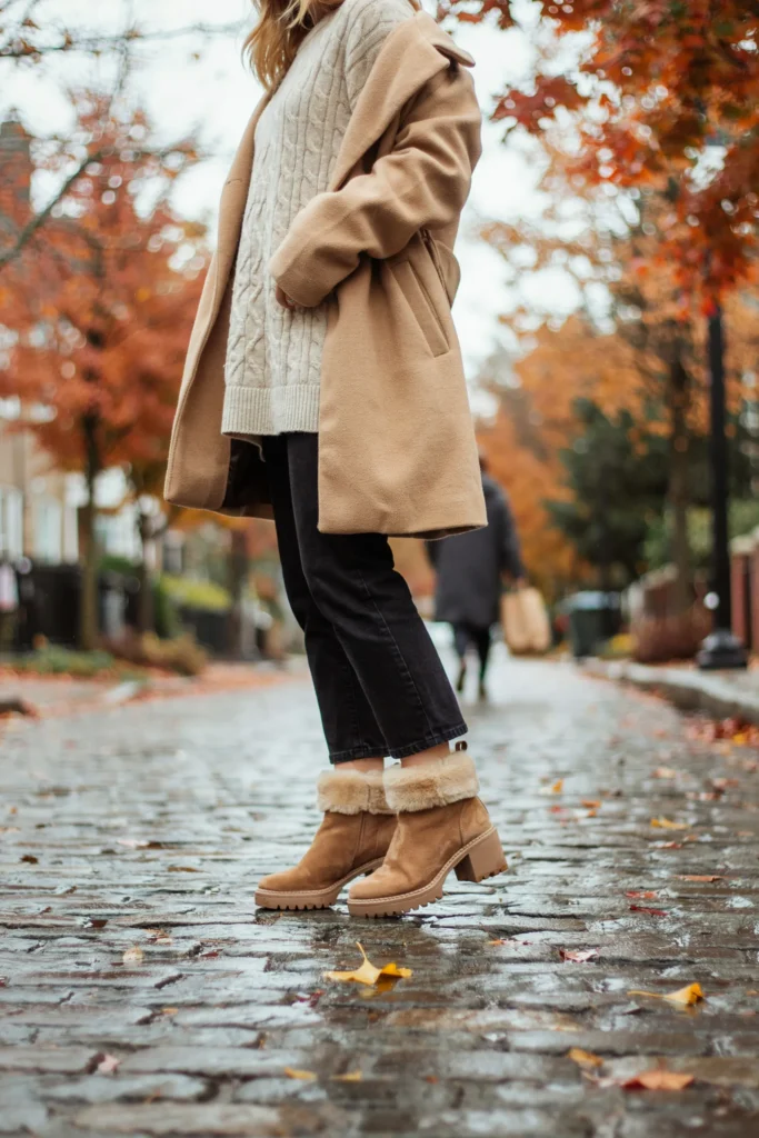 Shearling Trim Boots