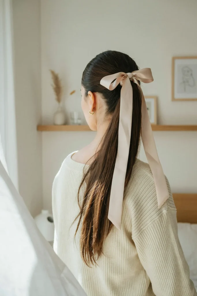 Silk Bow Ponytail