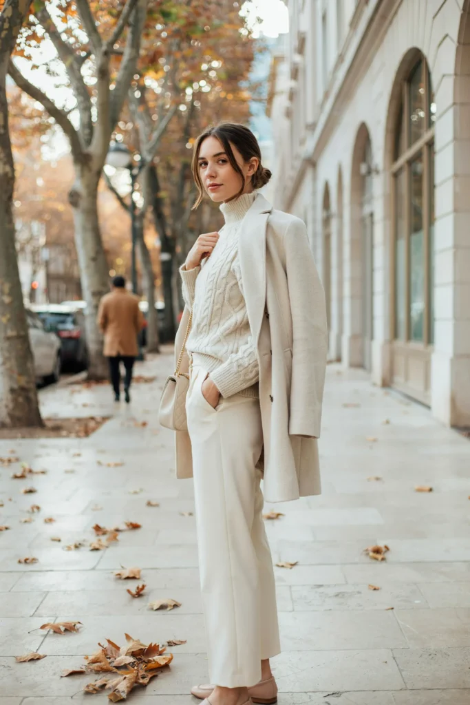 Soft White Fall Look