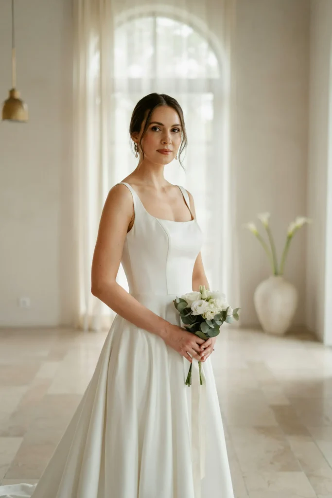 Square Neck Satin