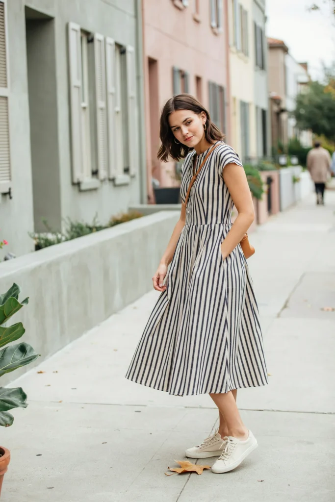 Striped Midi Dress