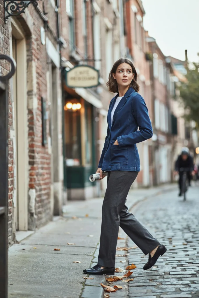 Structured Denim Blazer