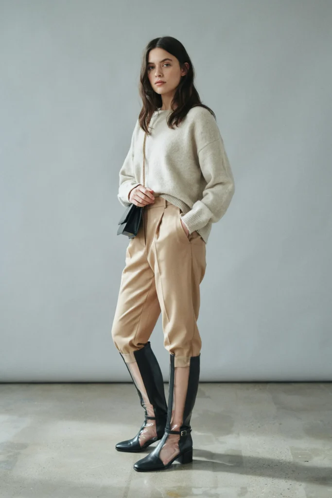 Transparent Panel Boots