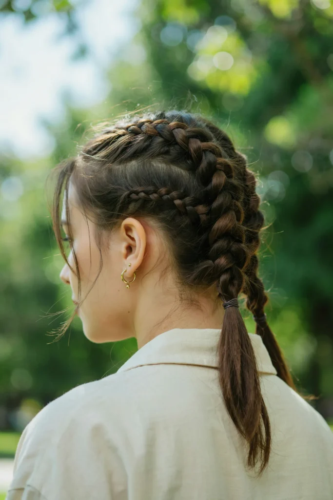 Twin Crown Braids