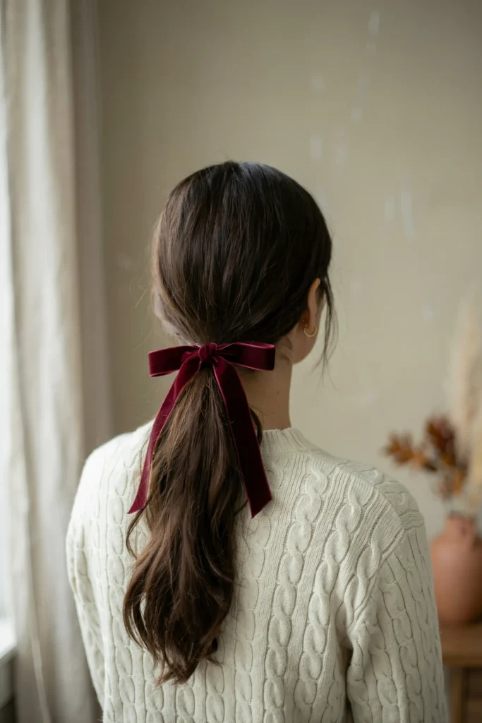Velvet Ribbon Ponytail