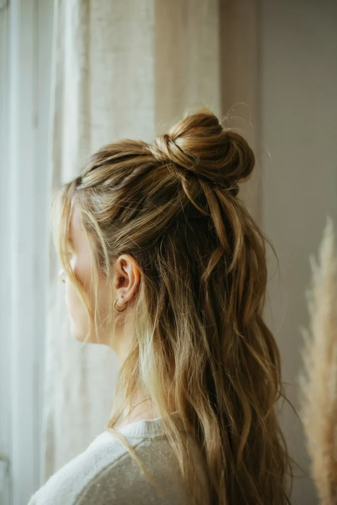 Voluminous Half Updo