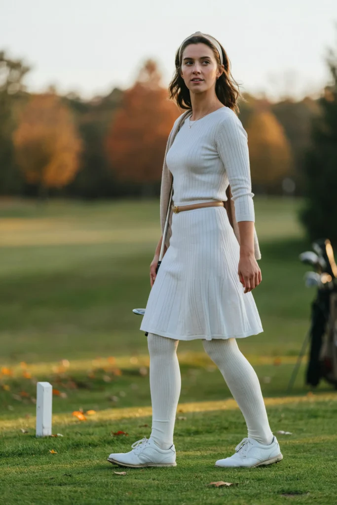 White Rib Skirt