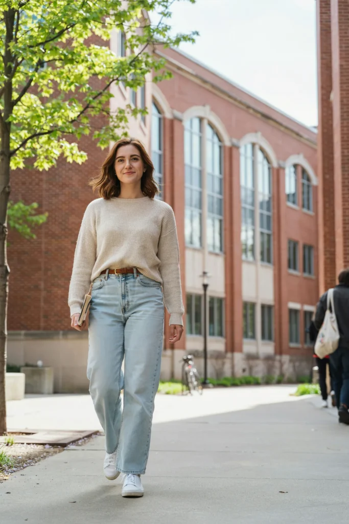 Wide-Leg Denim Look