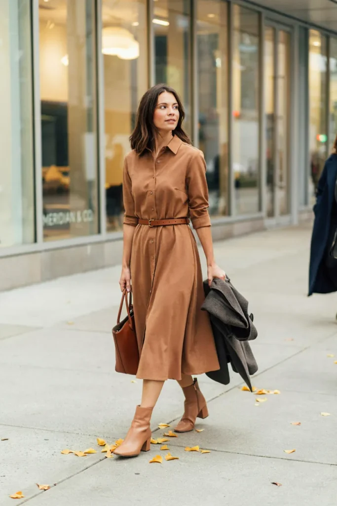 Belted Shirt Dress