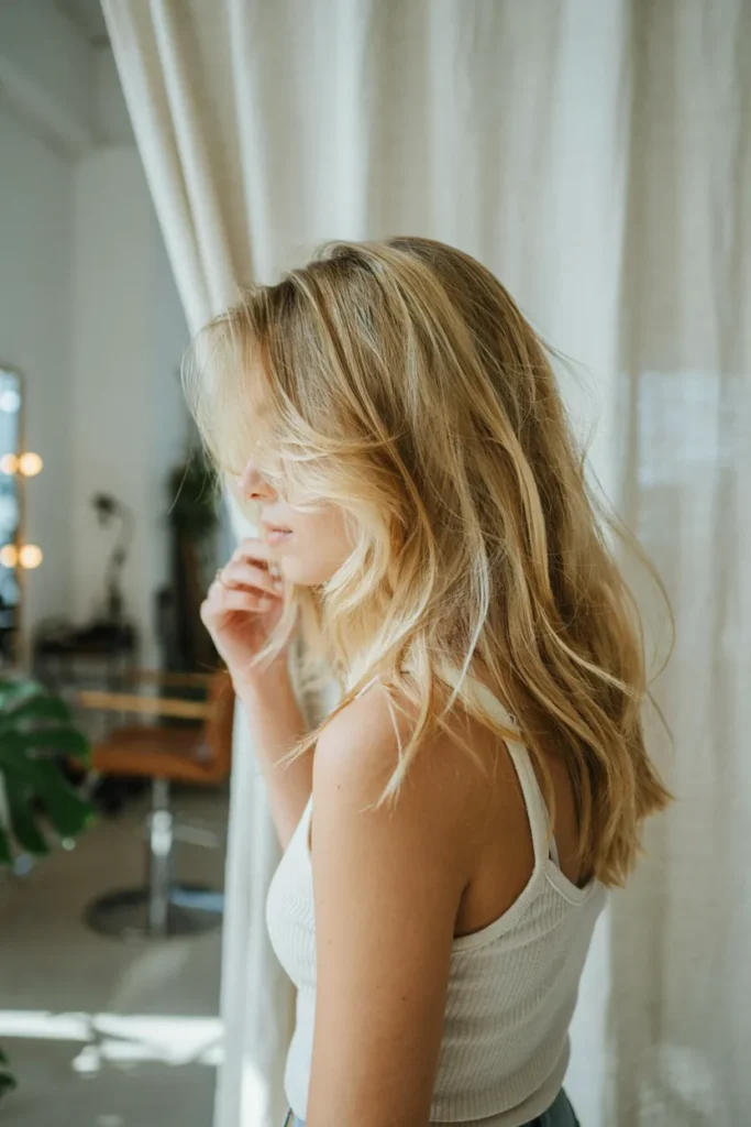 Blonde Feathered Mullet