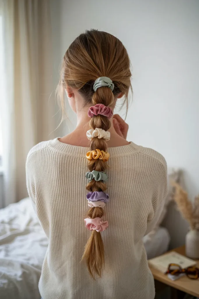 Bubble Braid With Scrunchies