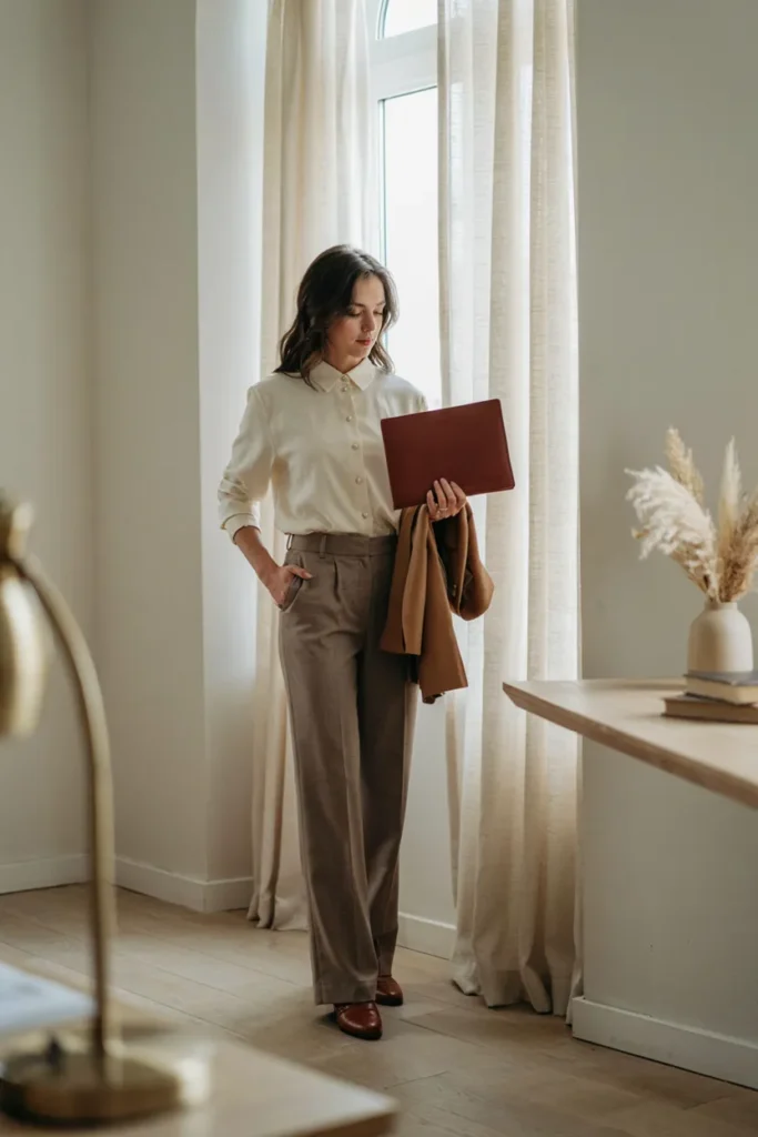 Button-Up Blouse Look
