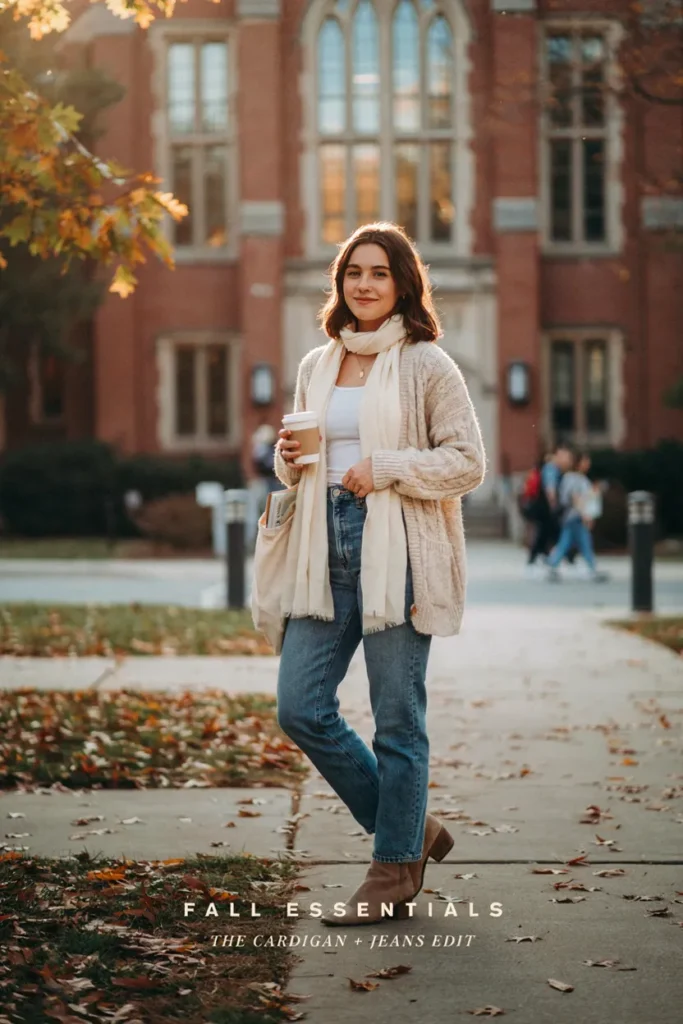 Cardigan And Jeans
