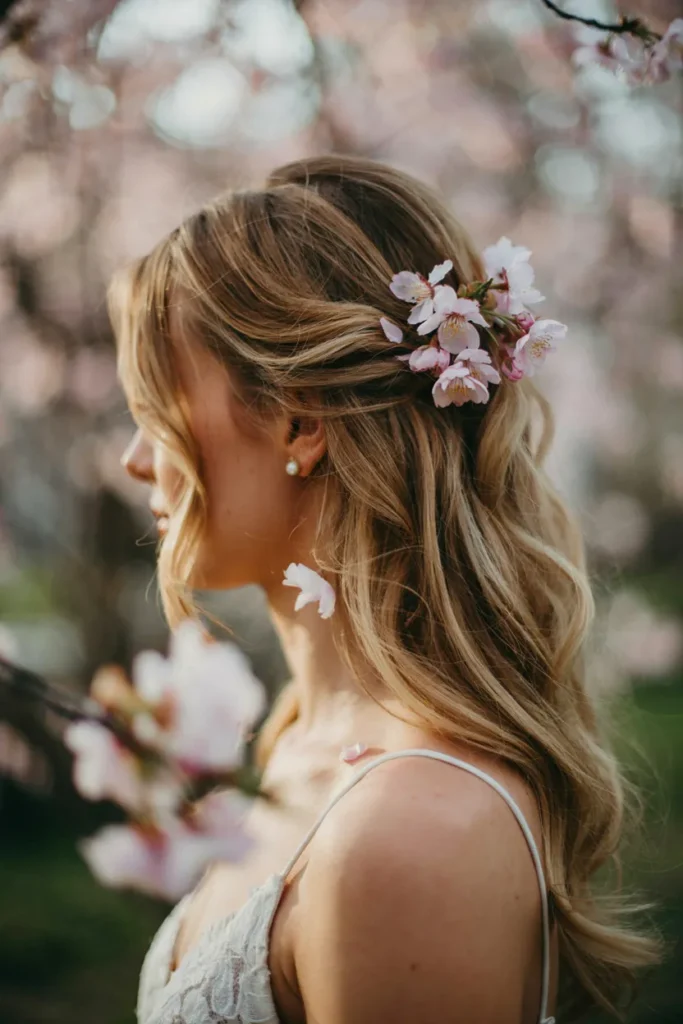 Cherry Blossom Bridal Waves