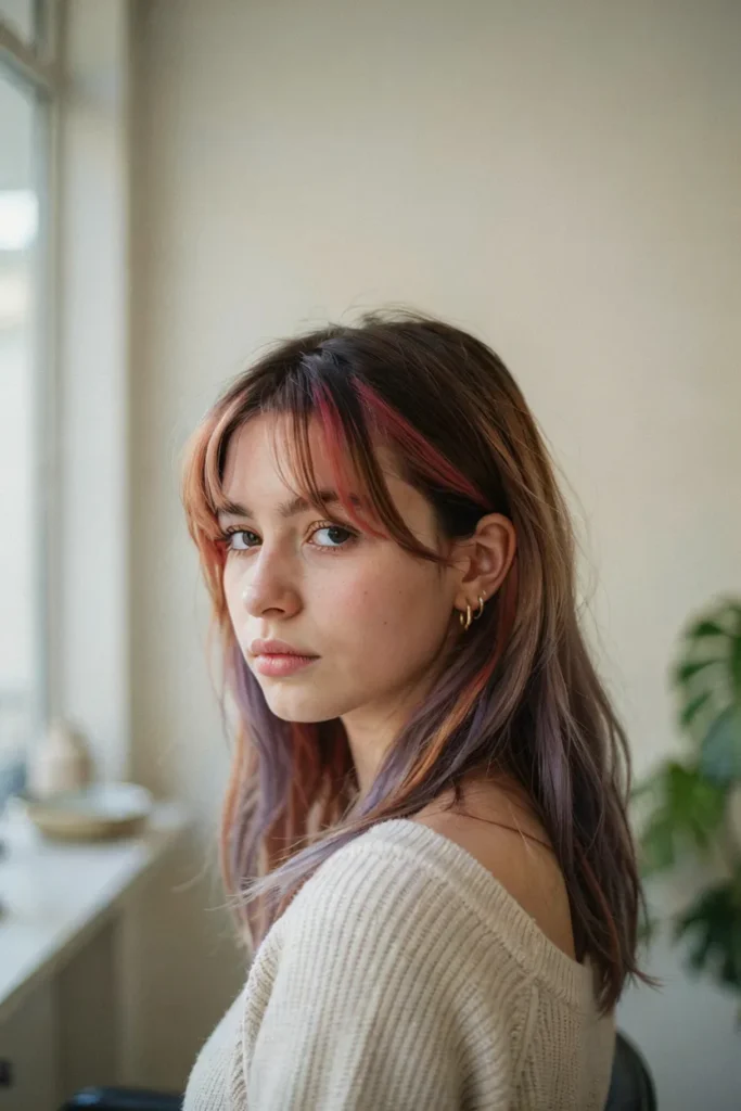 Colored Accent Mullet