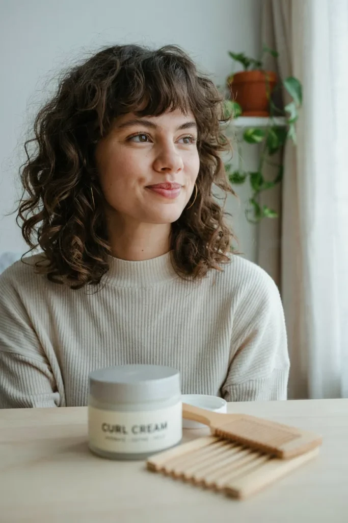 Curly Wispy Bangs
