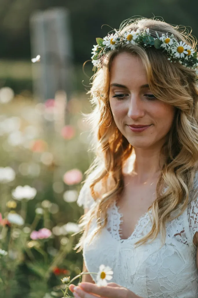 Daisy Flower Crown Waves