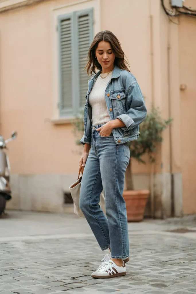 Denim Skirt Outfit