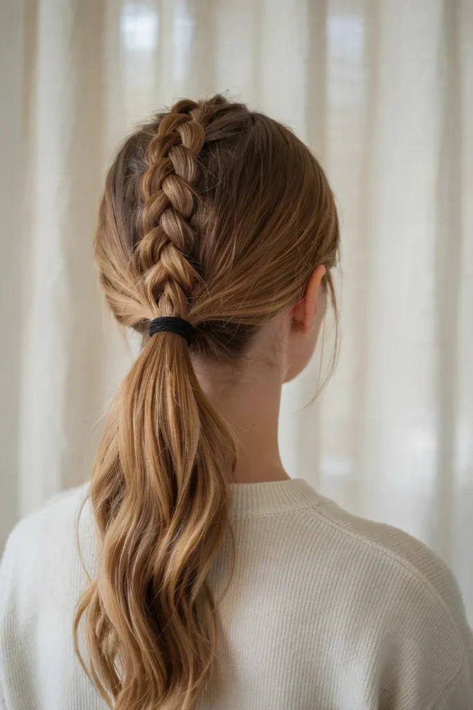 Dutch Braid Ponytail