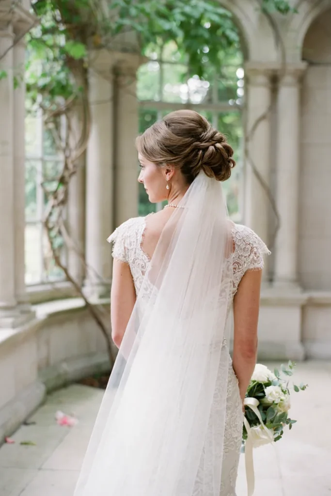 Elegant Veil Updo