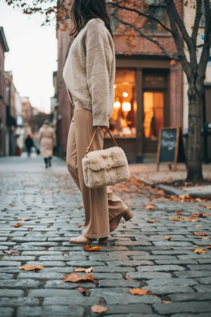Faux Fur Accent Bag