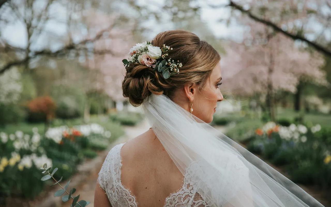 Floral Low Bun