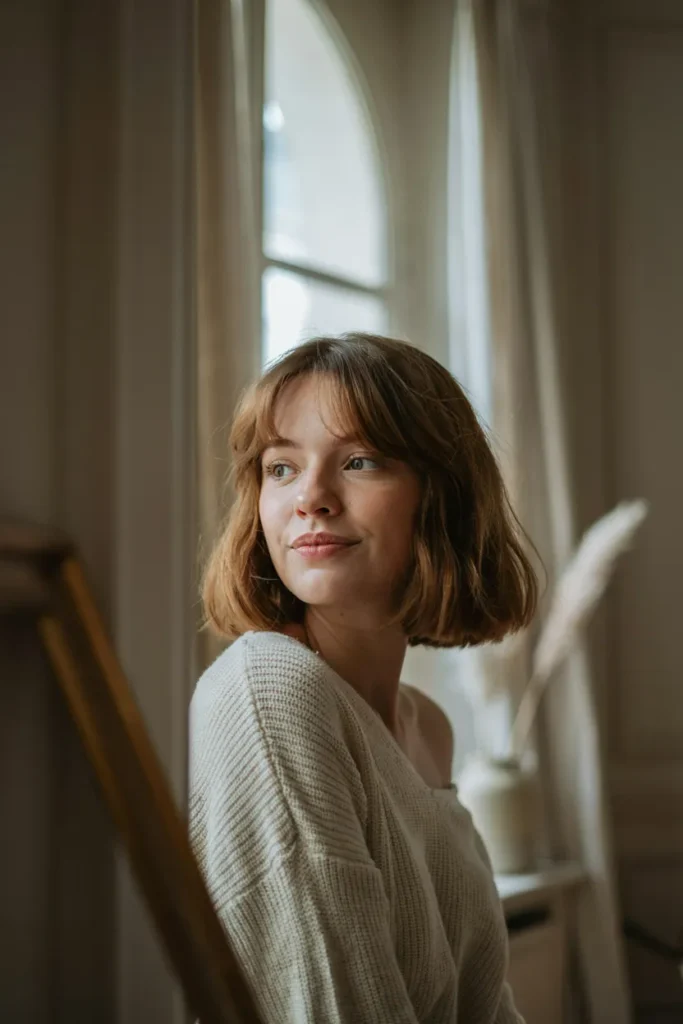 French Bob Wispy Bangs