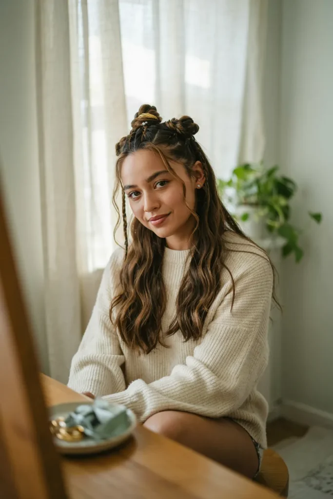 Half Up Braids